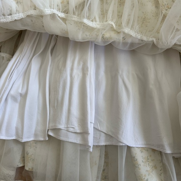 House Of CB London Rosalee White Vintage Floral Print Cotton Bustier Dress XS - Picture 14 of 16